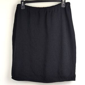 St John Collection by Marie Gray Santana Knit Black Pull On Skirt